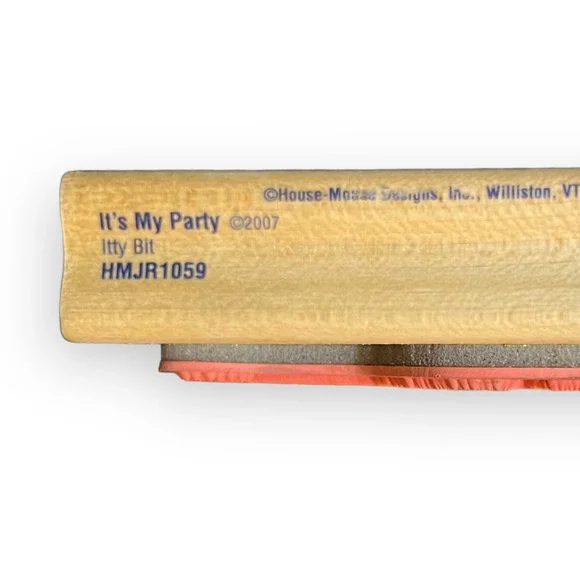 Stampabilities It’s My Party Featuring Itty Bit wood & rubber stamp HMJR1059 - Picture 9 of 9